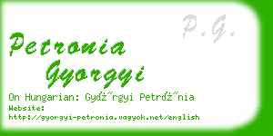 petronia gyorgyi business card